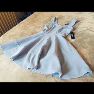 Lulus Baby Blue Fit & Flare Dress